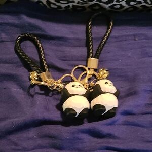 Panda Charm Keychain Set Standing